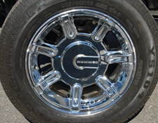 Chrome upgrade for 15inch Hummer Wheels